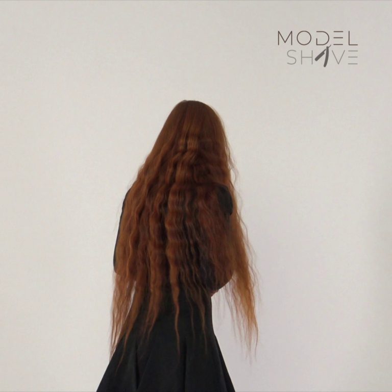 Waist Length Red Hair Lady Becomes A Bald Beauty Model Shave