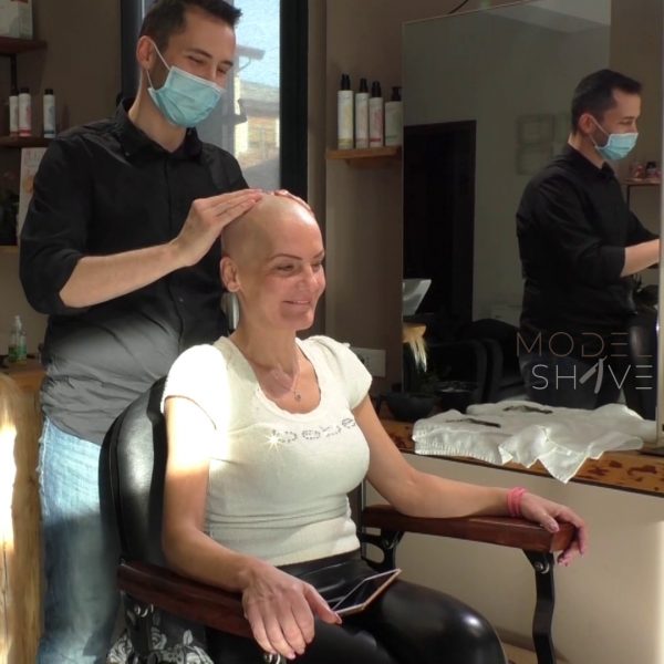 salon head shave video