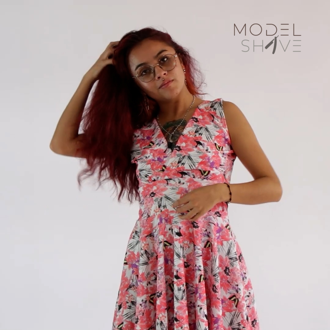 Woman gets rid of all her voluminous wavy hair.